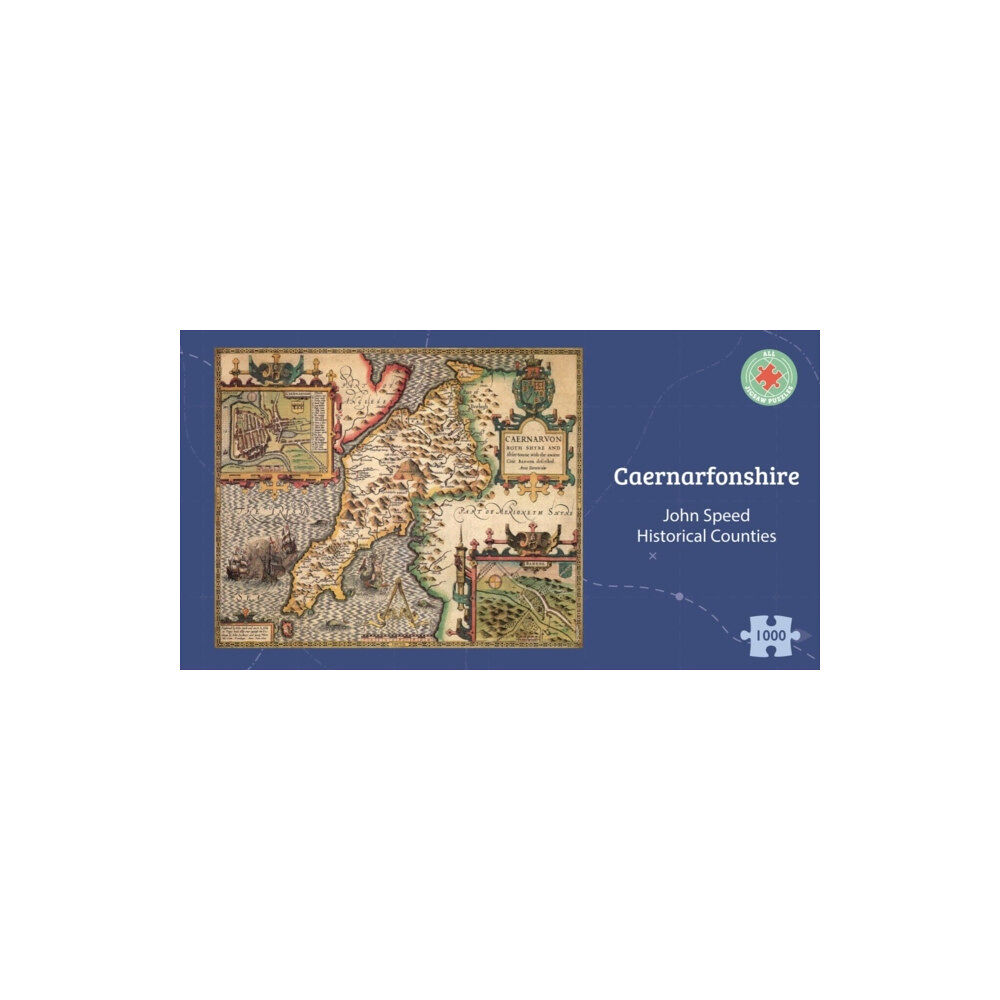 ALL JIGSAW PUZZLES Caernarfonshire Historical 1610 Map 1000 Piece Puzzle (häftad, eng)