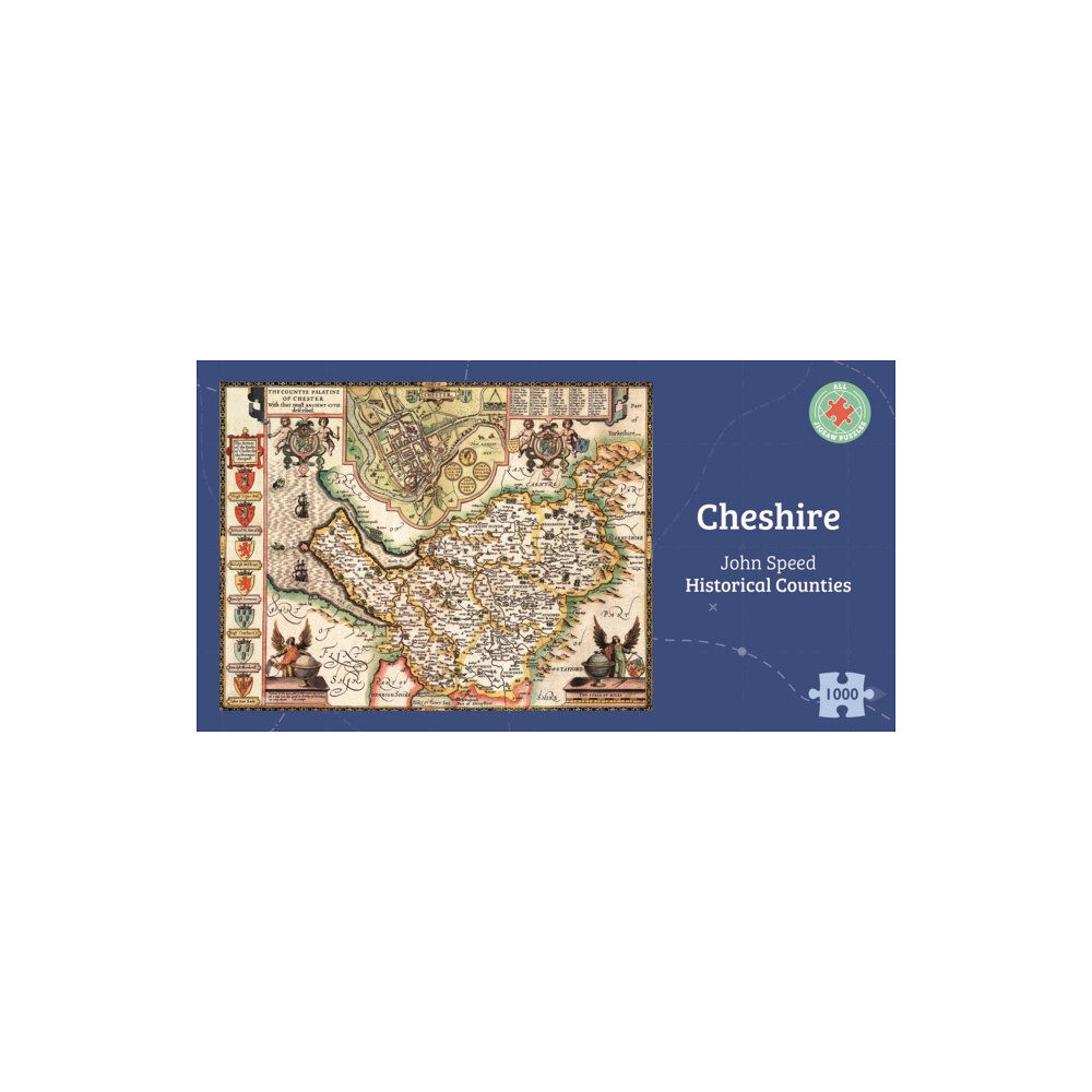 ALL JIGSAW PUZZLES Cheshire Historical 1610 Map 1000 Piece Puzzle (häftad, eng)