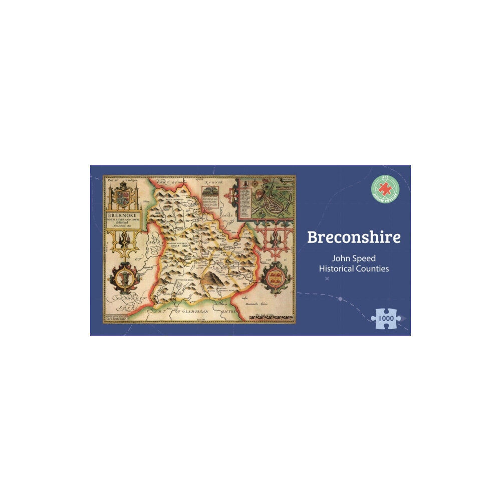 ALL JIGSAW PUZZLES Breconshire Historical 1610 Map 1000 Piece Puzzle (häftad, eng)