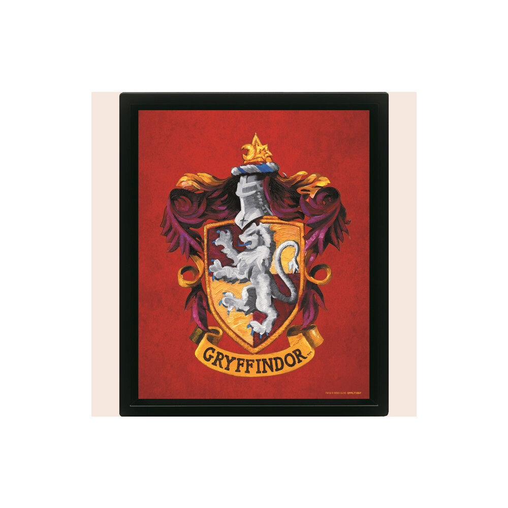 Pyramid International Harry Potter (Colourful Crest Gryffindor) 3D Lenticular Poster (Framed) (häftad, eng)