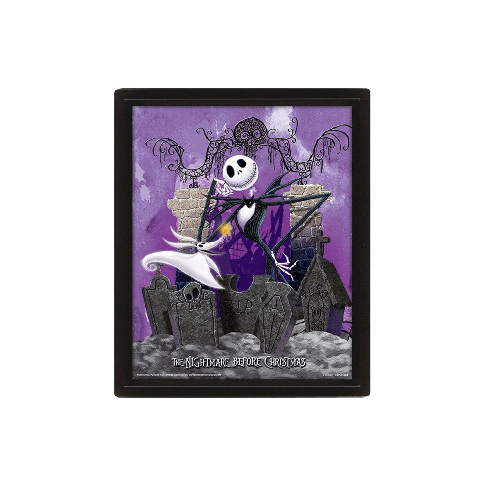 Pyramid International Nightmare Before Christmas (Graveyard) 10 x 8" 3D Lenticular Poster (Framed) (häftad, eng)