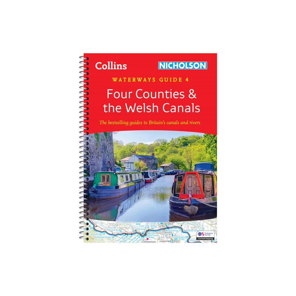 HarperCollins Publishers Four Counties and the Welsh Canals (4) (bok, spiral, eng)