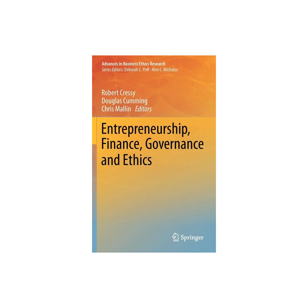 SPRINGER Entrepreneurship, Finance, Governance and Ethics (inbunden, eng)