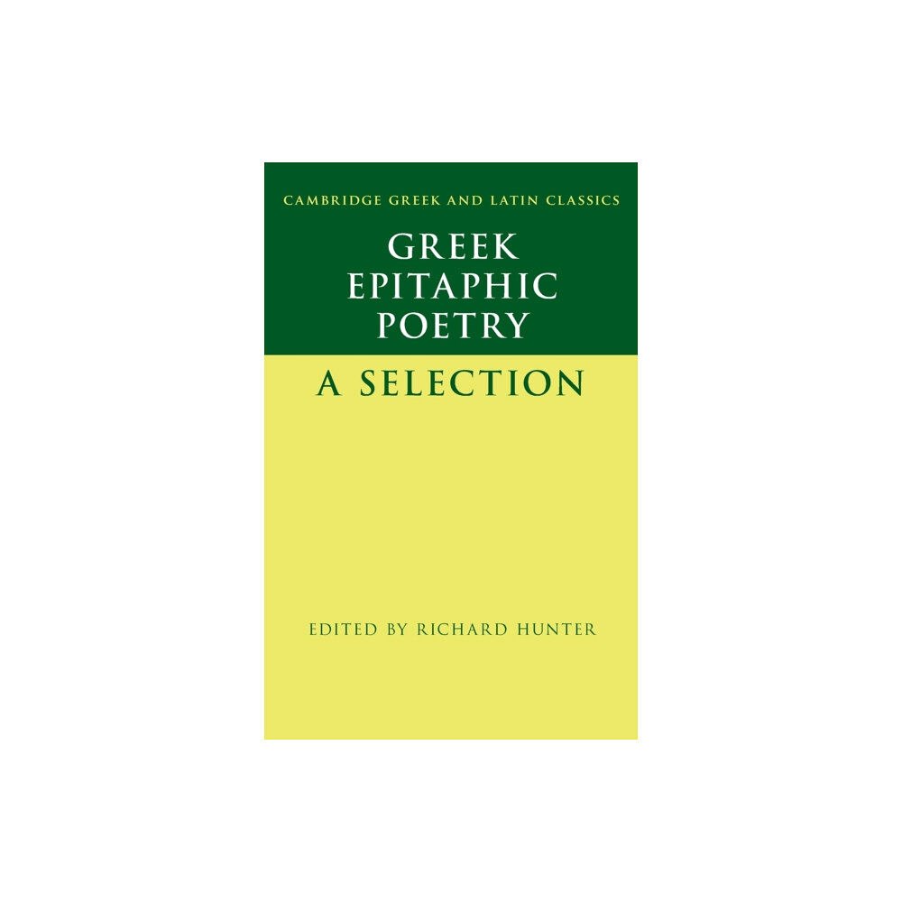 Cambridge University Press Greek Epitaphic Poetry (häftad, eng)