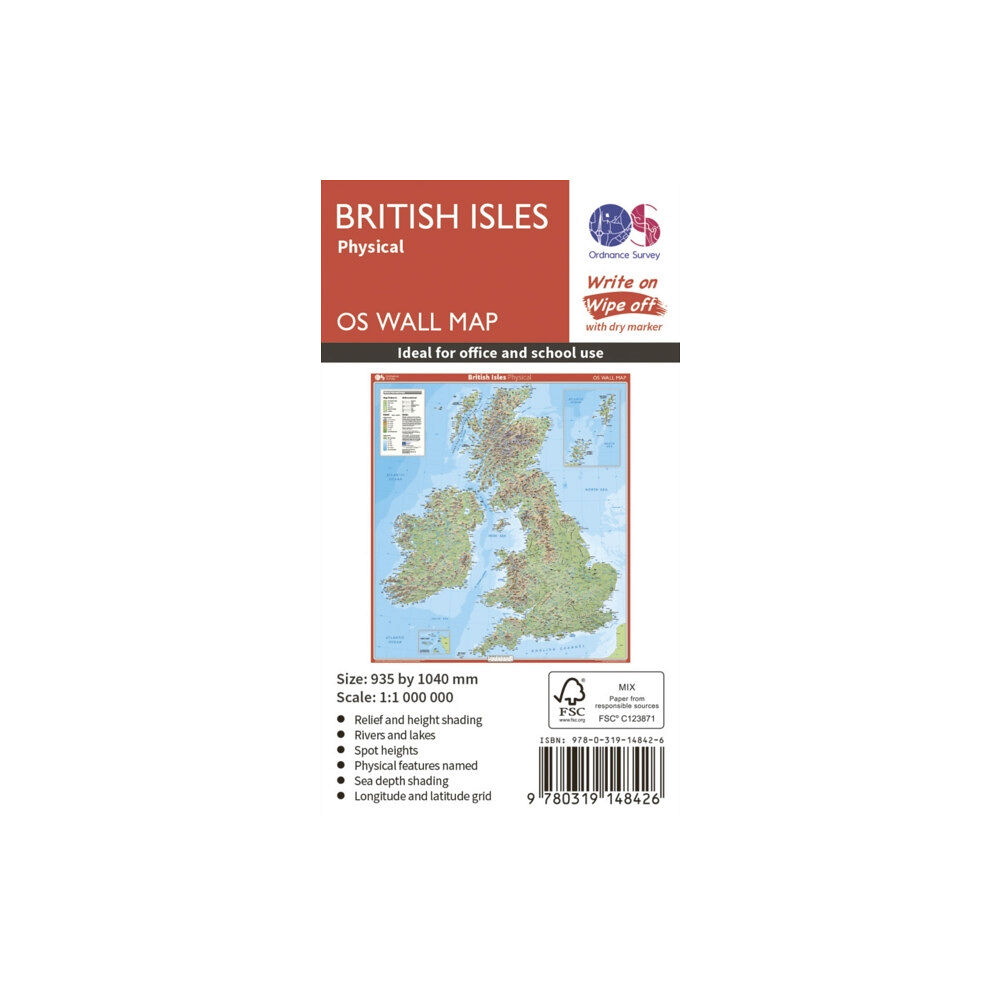 Ordnance Survey British Isles Physical