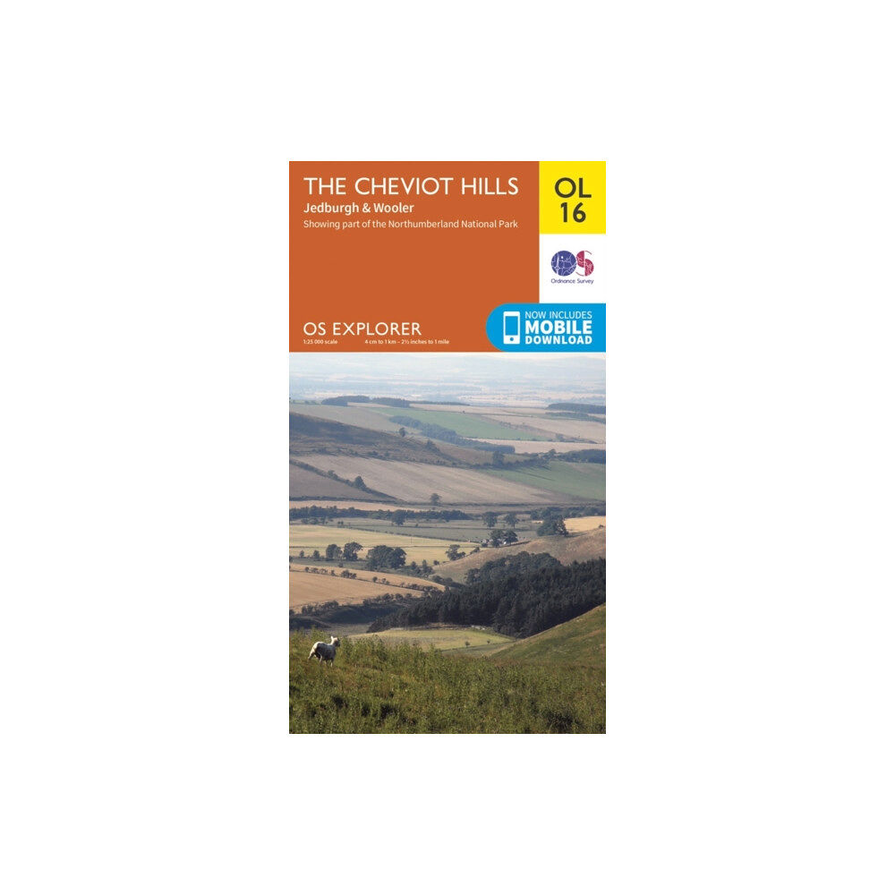 Ordnance Survey The Cheviot Hills, Jedburgh & Wooler