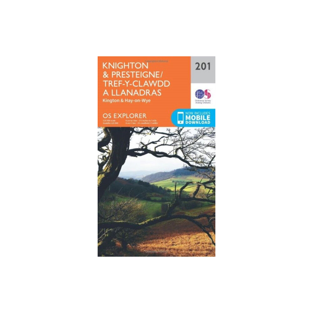 Ordnance Survey Knighton and Presteigne Tref-y-Clawdd a Dyffryn Elan