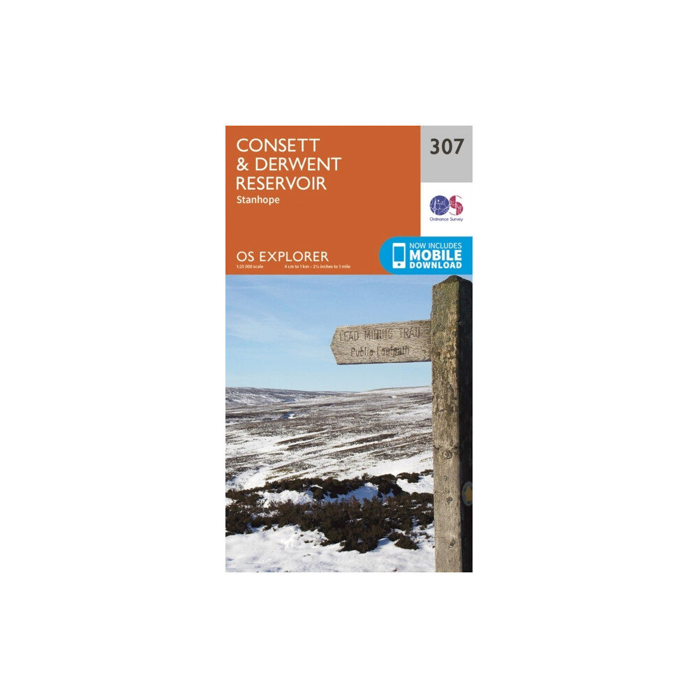 Ordnance Survey Consett and Derwent Reservoir