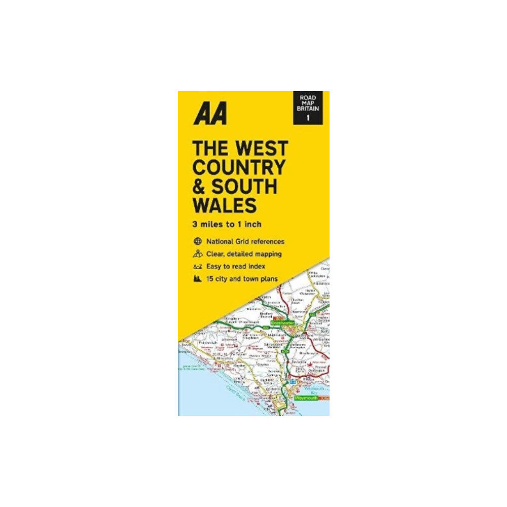 AA Publishing Road Map The West Country & South Wales