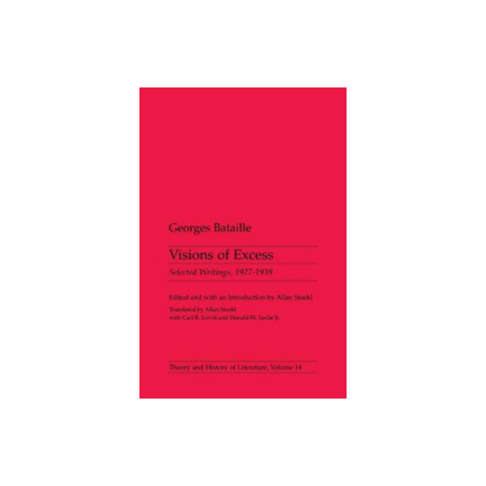 University of Minnesota Press Visions Of Excess (häftad, eng)