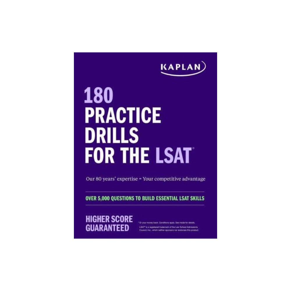 Kaplan Publishing 180 Practice Drills for the LSAT: Over 5,000 questions to build essential LSAT skills (häftad, eng)