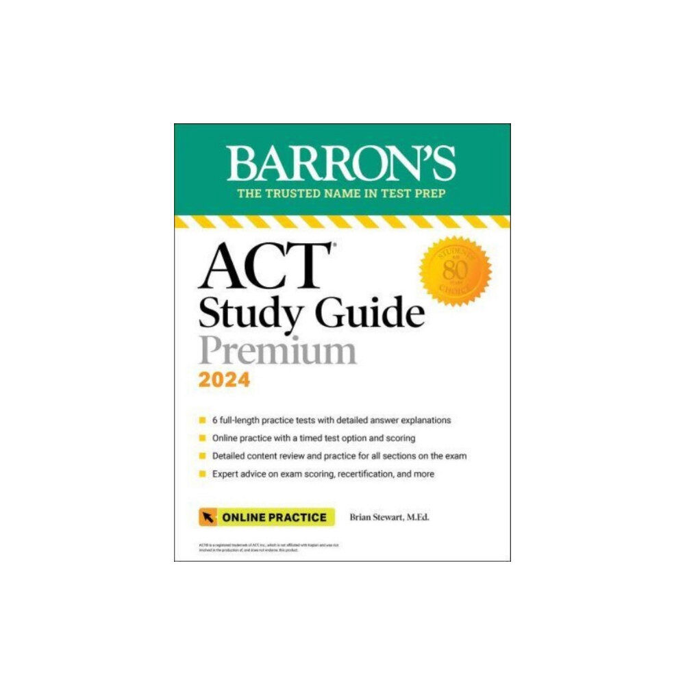 Kaplan Publishing ACT Study Guide Premium Prep, 2024: 6 Practice Tests + Comprehensive Review + Online Practice (häftad, eng)