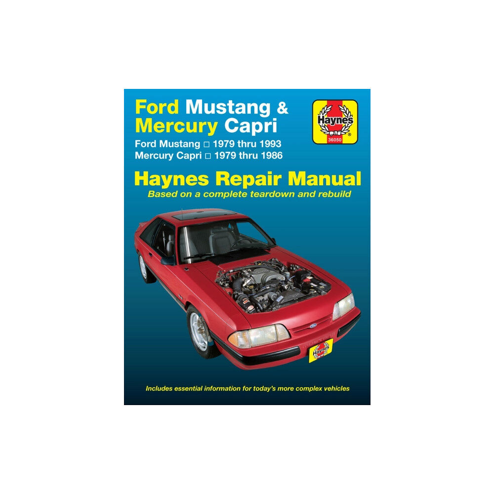 Haynes Publishing Ford Mustang, Ghia & Cobra (1979-1993) & Mercury Capri, Ghia & RS (1979-1986) in-line 4 cyl & 6 cyl, V6 & V8 Haynes Repa...