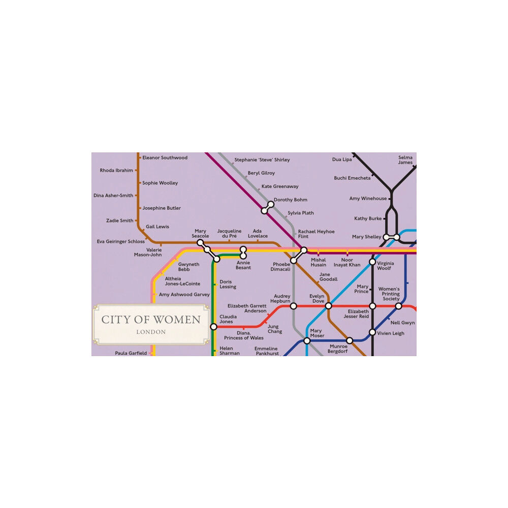 Haymarket Books City of Women London Tube Wall Map (A2, 16.5 x 23.4 Inches)