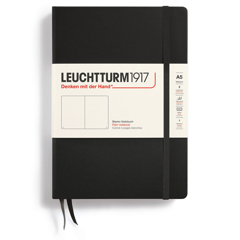 Leuchtturm1917 LT NOTEBOOK A5 Hard Plain Black