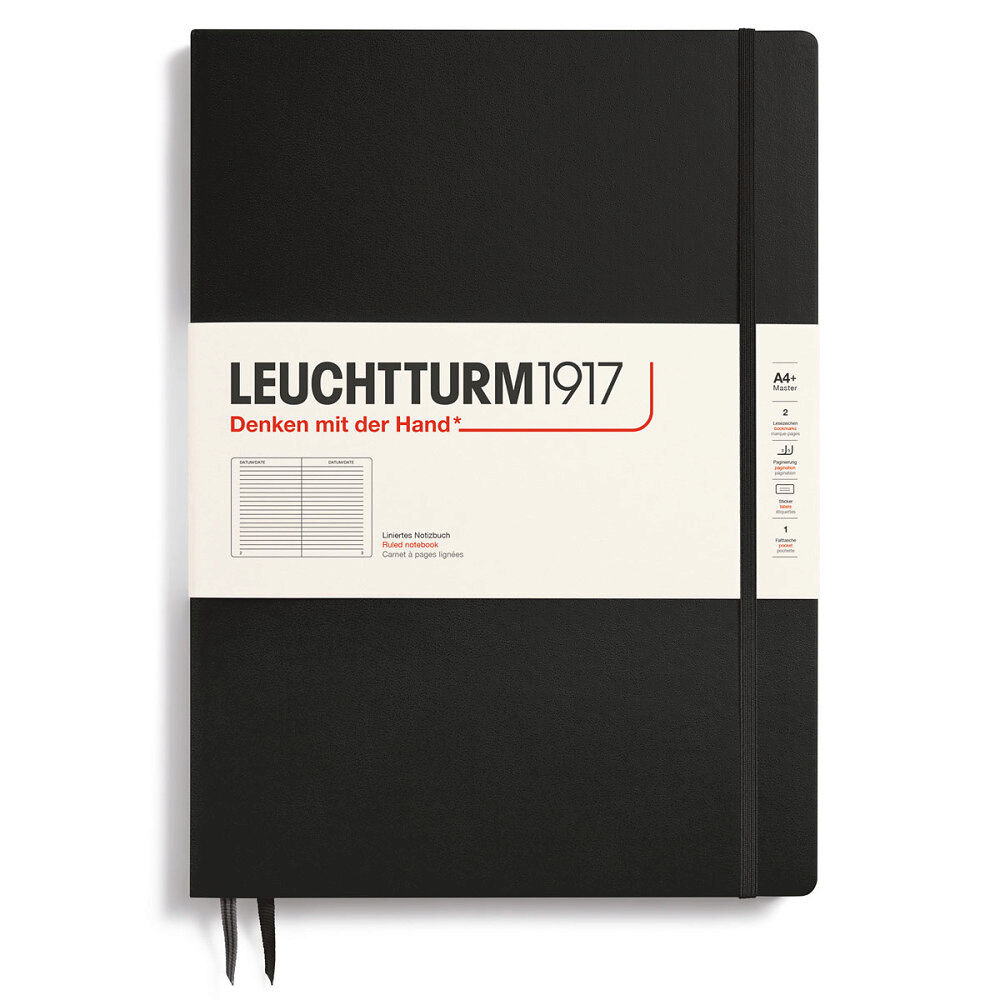 Leuchtturm1917 LT NOTEBOOK A4+ SLIM Ruled Black