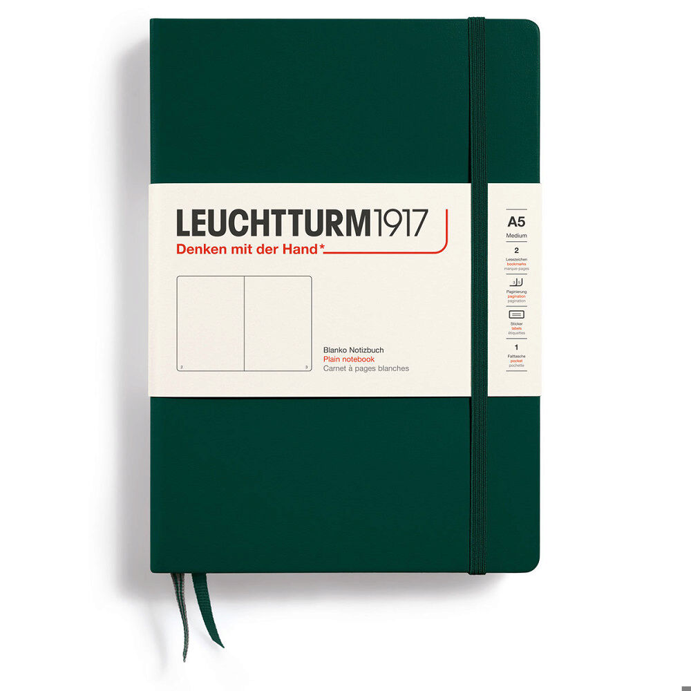 Leuchtturm1917 LT NOTEBOOK A5 Hard Plain Forest Green