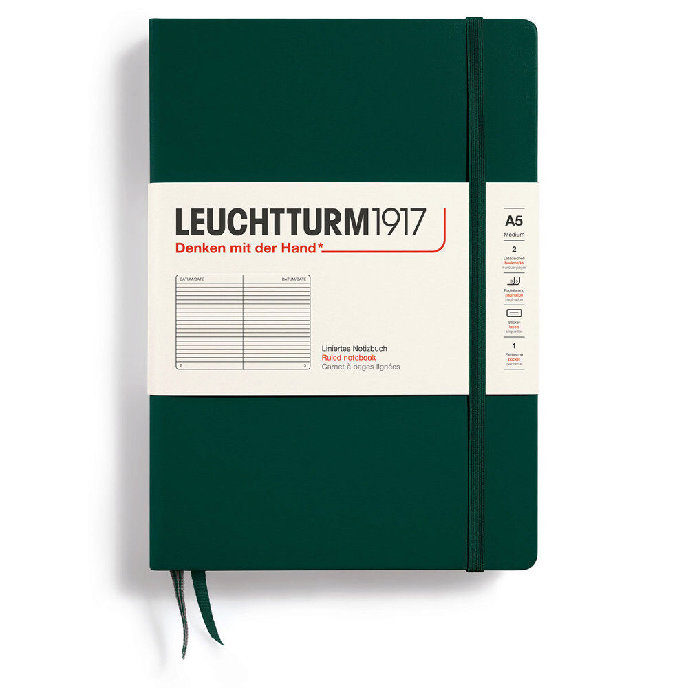 Leuchtturm1917 LT NOTEBOOK A5 Hard Ruled Forest Green