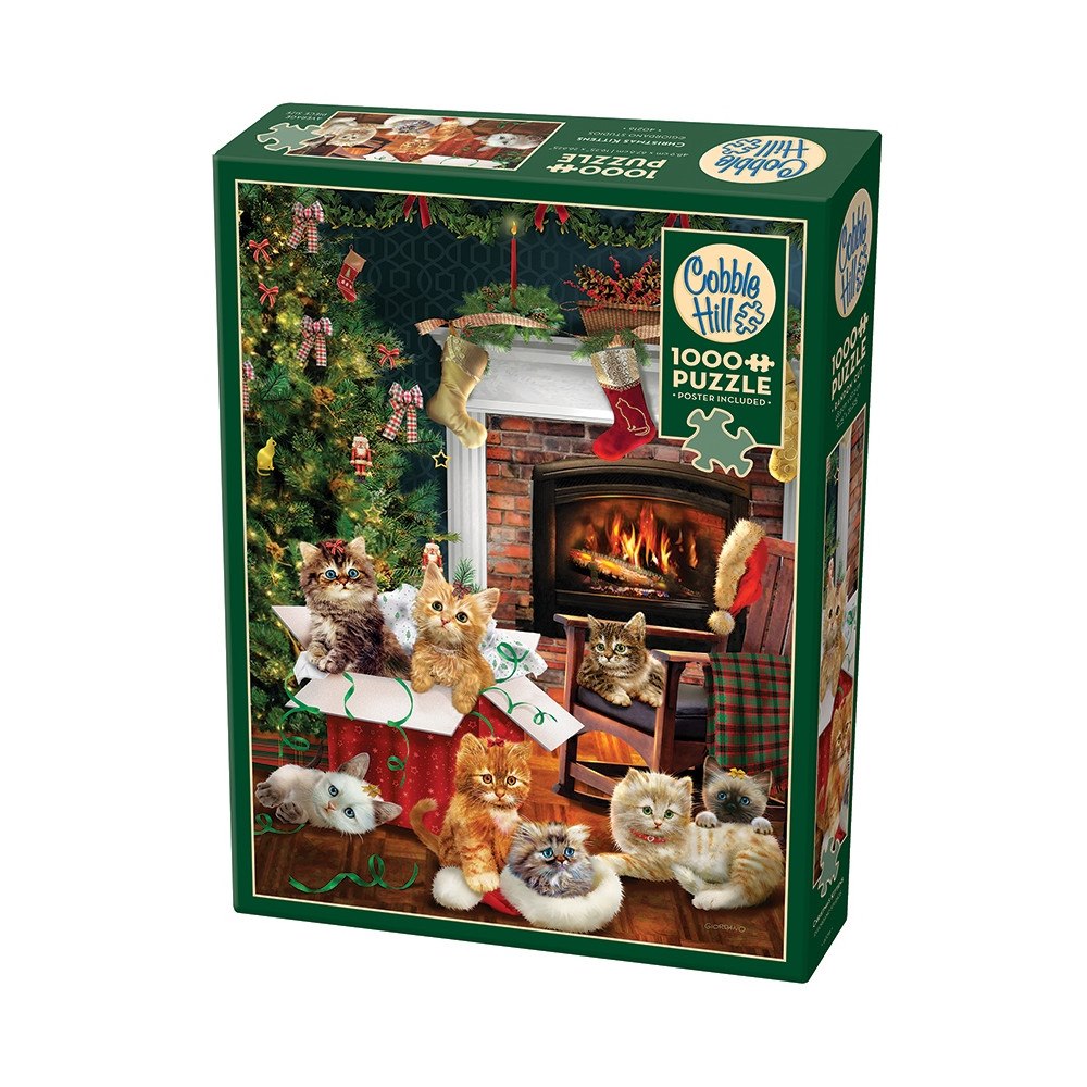 Cobble Hill Puzzle Christmas Kittens 1000p