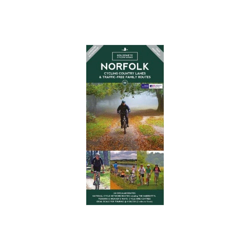 Goldeneye Norfolk Cycling Country Lanes Map (häftad, eng)