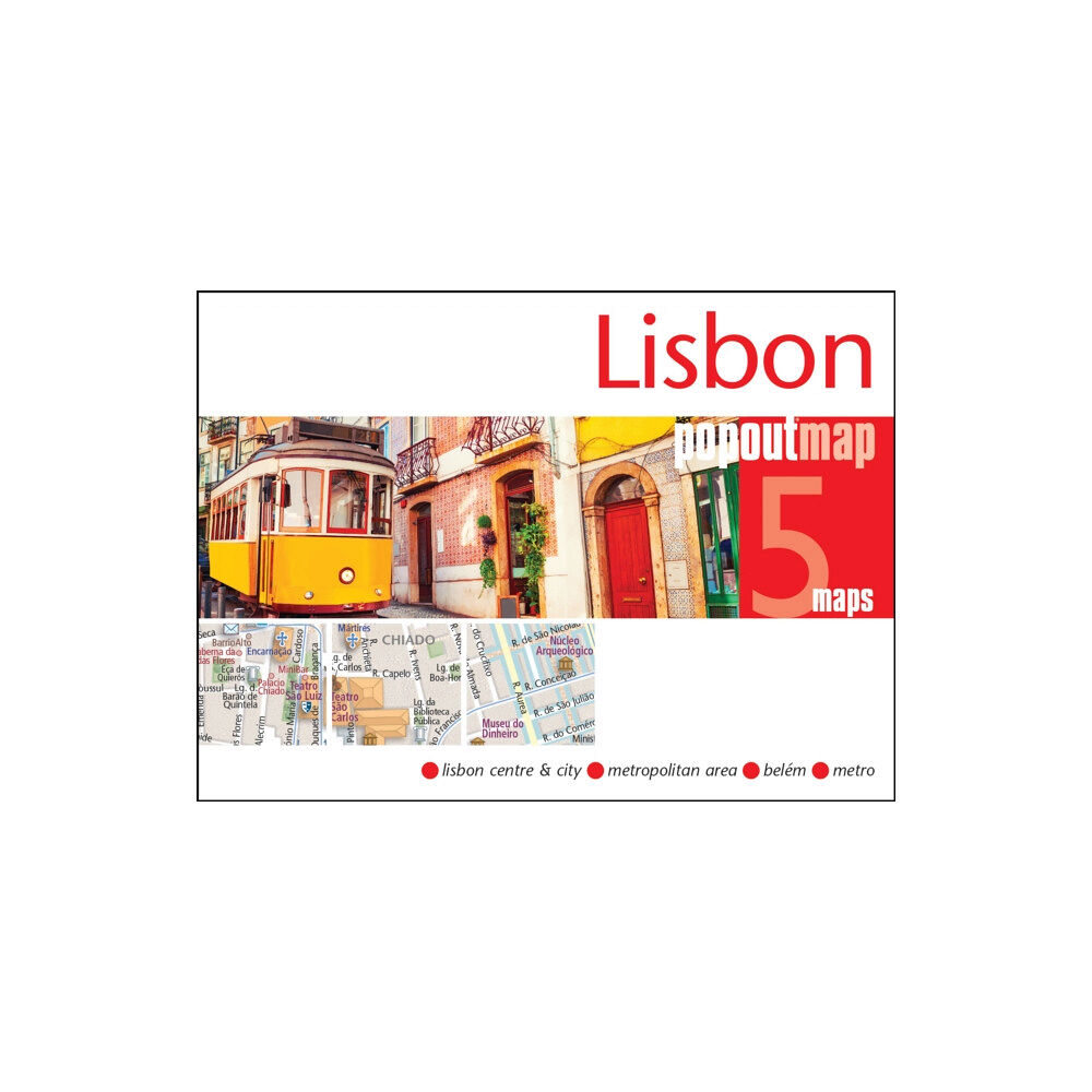 Heartwood Publishing Lisbon PopOut Map - pocket-size, pop-up map of Lisbon