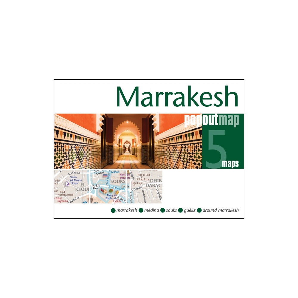 Heartwood Publishing Marrakesh PopOut Map - pocket size pop up city map of Marrakesh