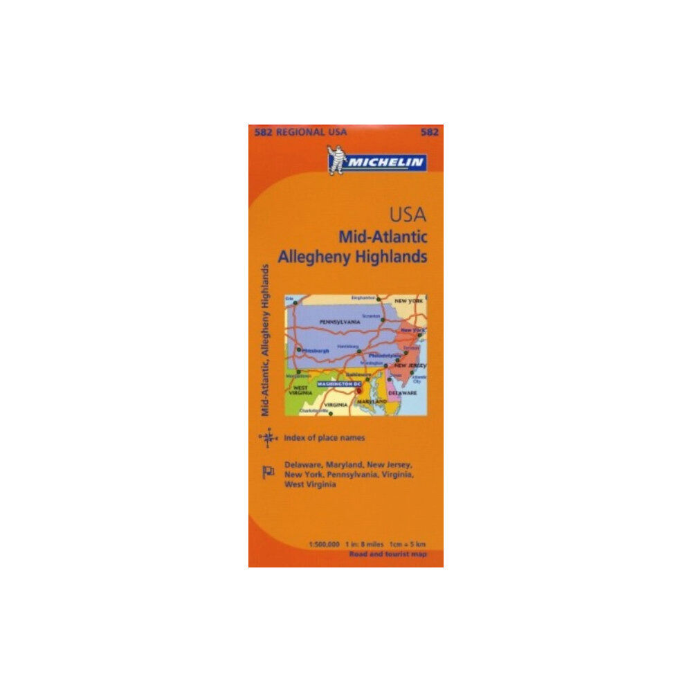 Michelin Editions Des Voyages Midatlantic - Michelin Regional Map 582