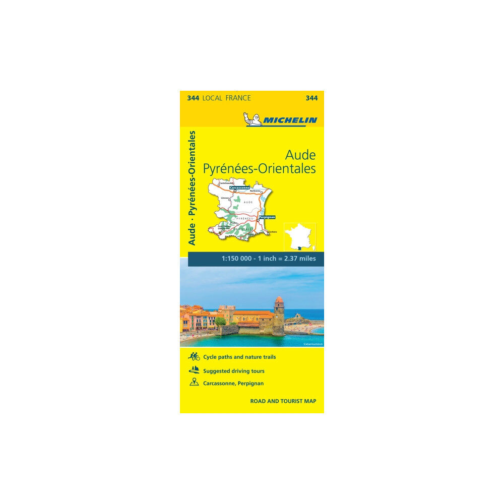 Michelin Editions Des Voyages Aude, Pyrenees-Orientales - Michelin Local Map 344