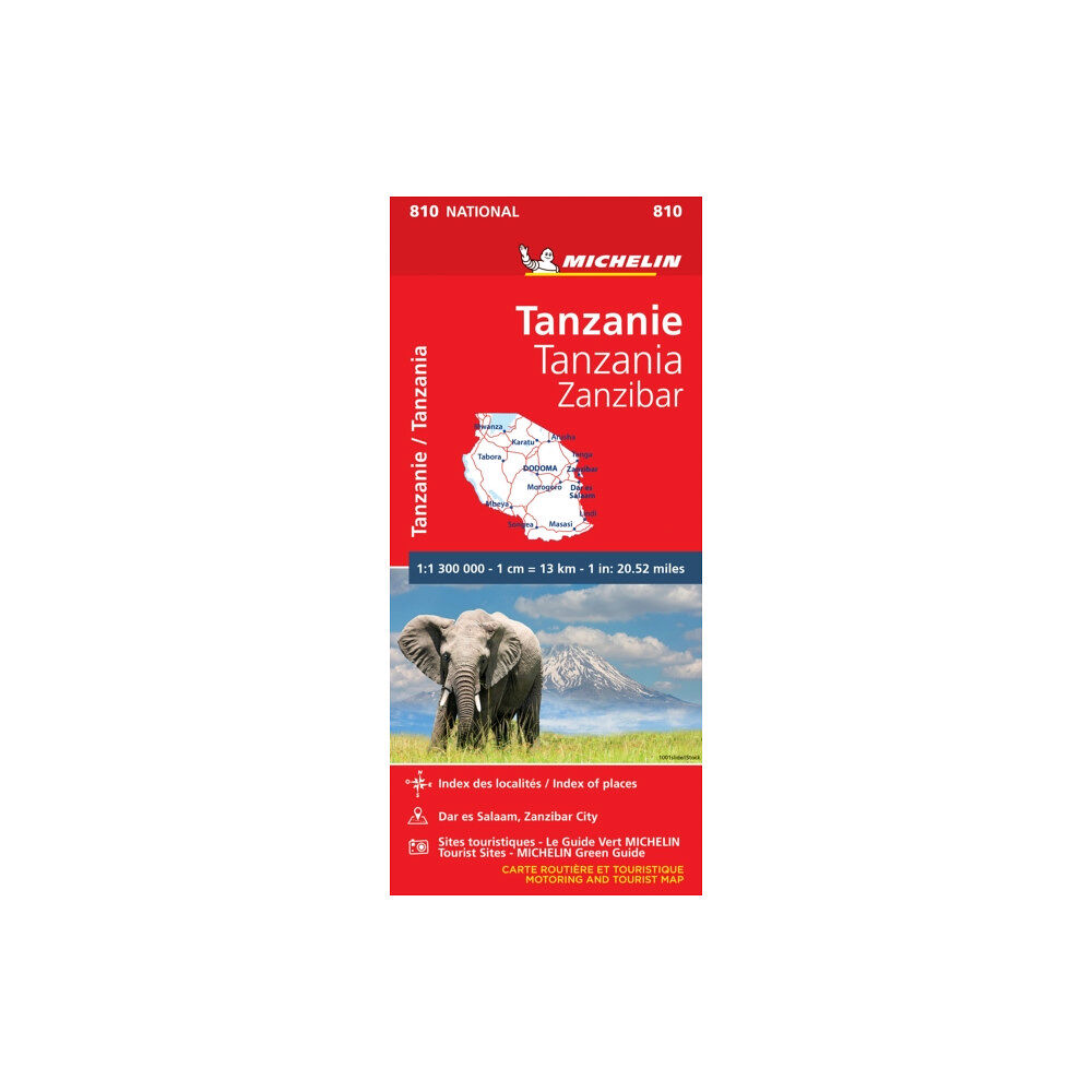 Michelin Editions Des Voyages Tanzania & Zanzibar - Michelin National Map 810