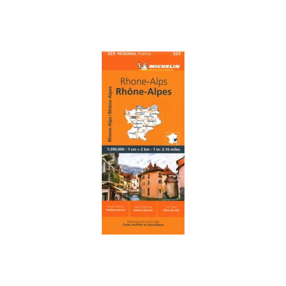 Michelin Editions Des Voyages Rhone-Alps - Michelin Regional Map 523