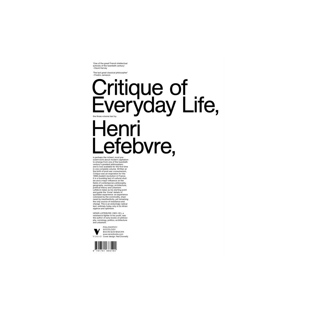 Verso Books Critique of Everyday Life (häftad, eng)