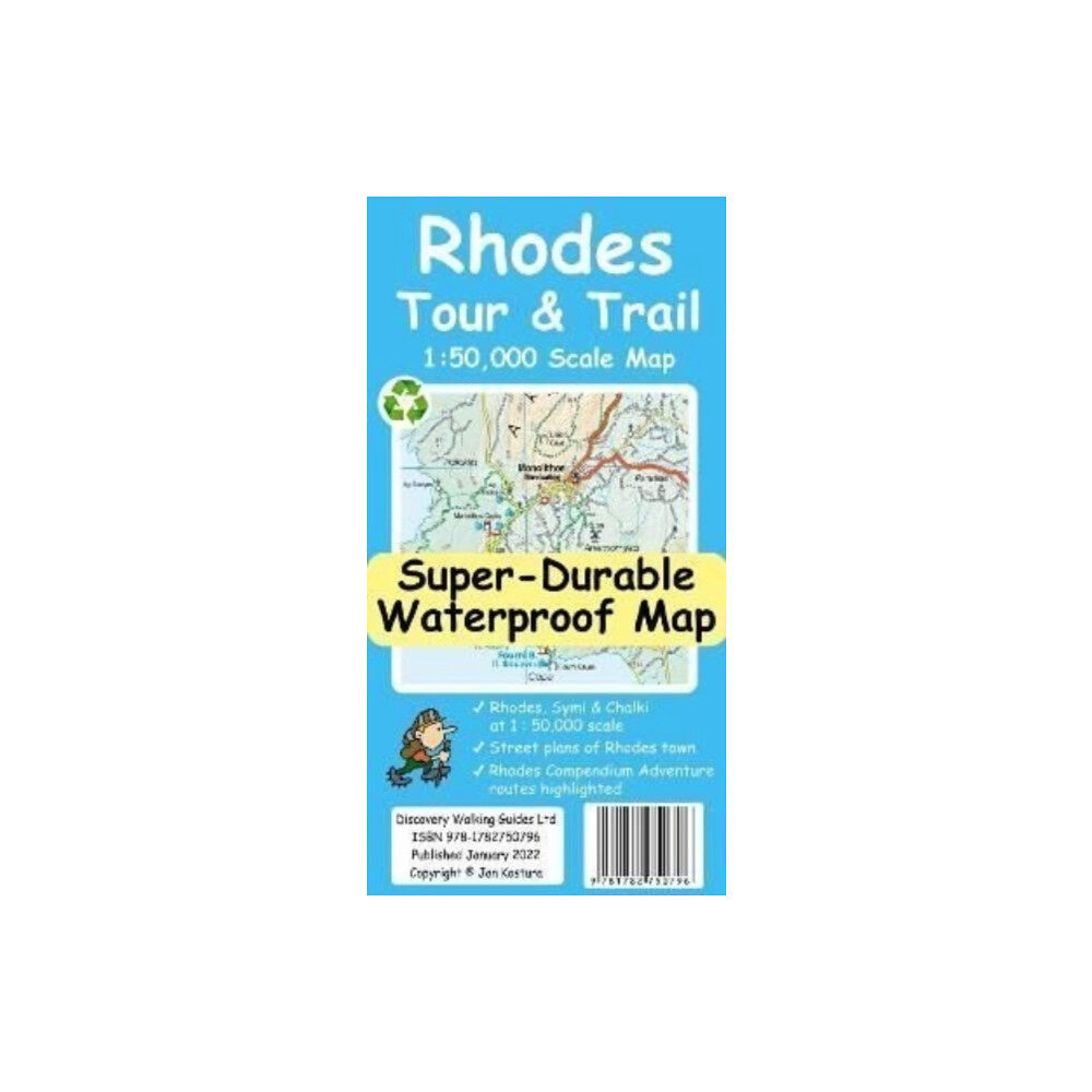 Discovery Walking Guides Ltd Rhodes Tour and Trail Map