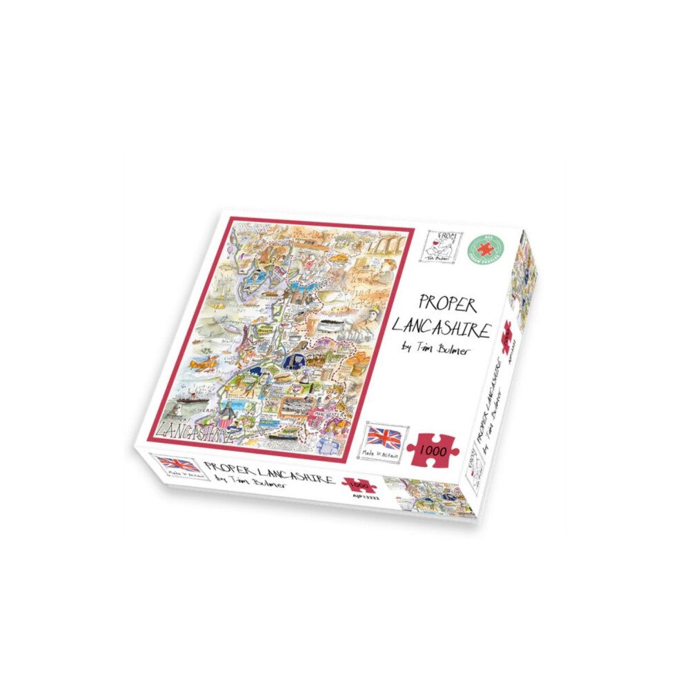 ALL JIGSAW PUZZLES Map of Proper Lancashire Jigsaw 1000 Piece Puzzle