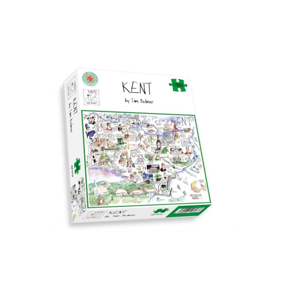 ALL JIGSAW PUZZLES Map of Kent Jigsaw 1000 Piece Puzzle