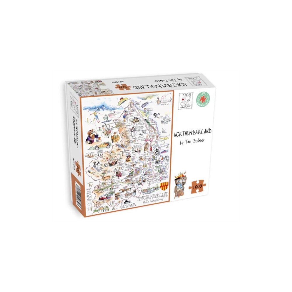 ALL JIGSAW PUZZLES Map of Northumberland Jigsaw 1000 Piece Puzzle