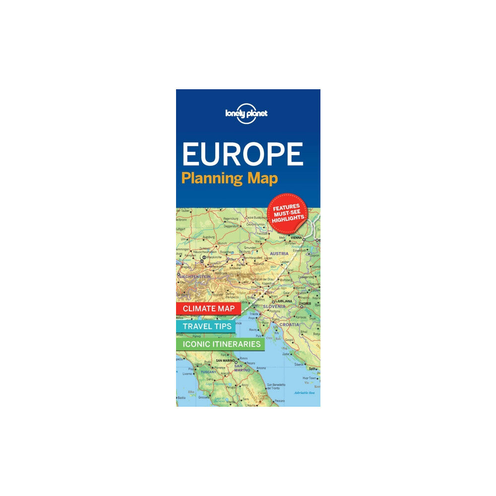 Lonely Planet Global Limited Lonely Planet Europe Planning Map