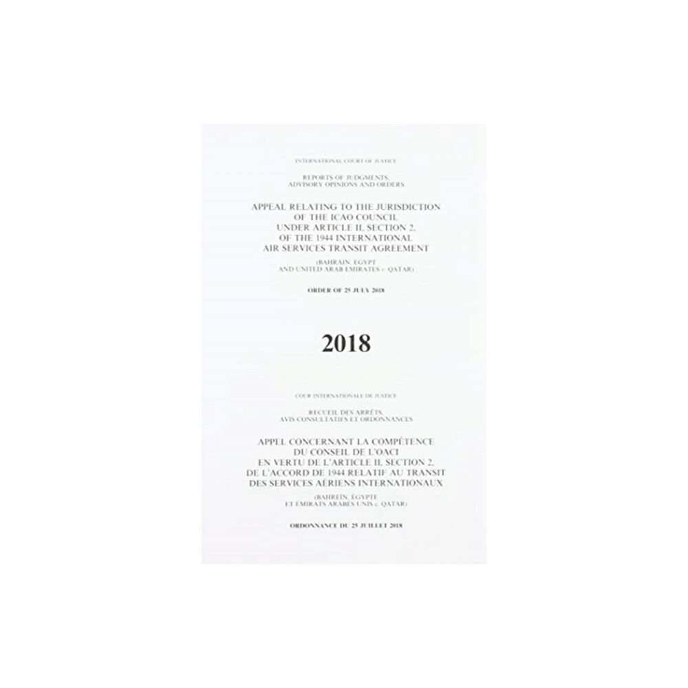 United Nations Appeal Relating to the Jurisdiction of the ICAO Council under Article II, Section 2 of the 1944 International Air Servic...