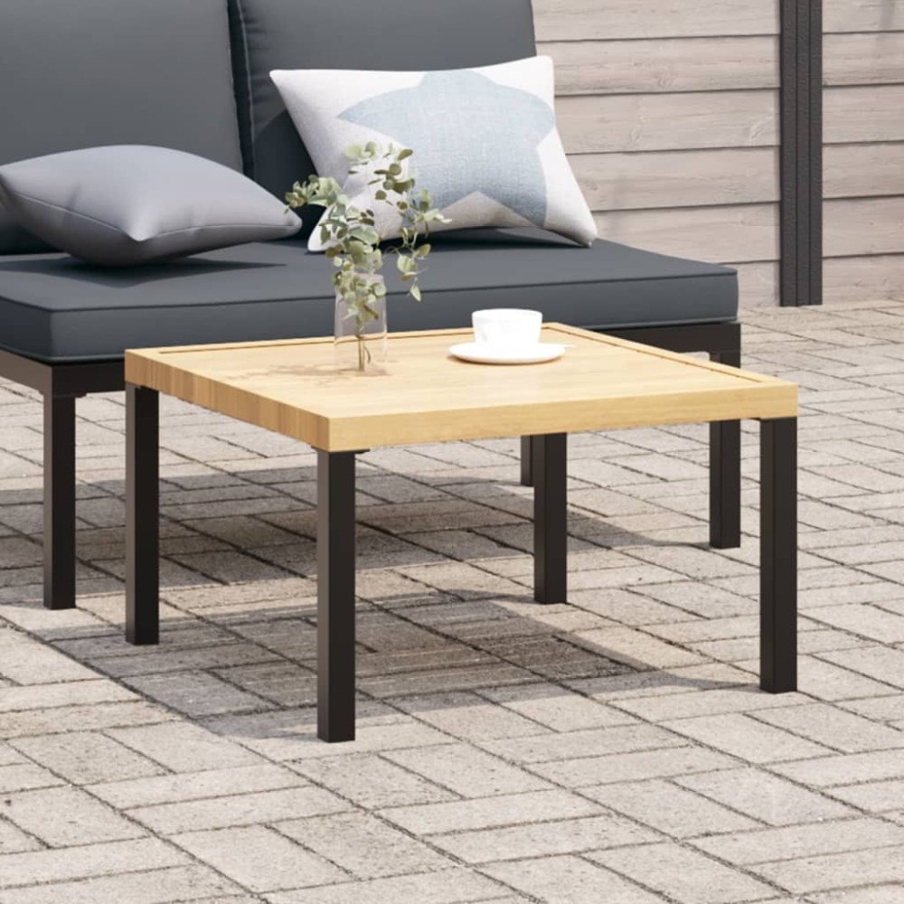 vidaXL Trädgårdsbord svart 65x65x40 cm aluminium