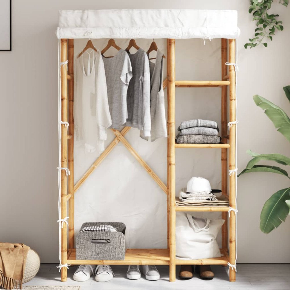 vidaXL Garderob 110x45x170 cm bambu