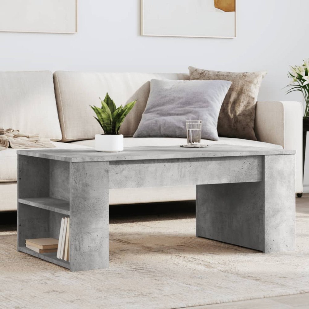 vidaXL Soffbord betonggrå 102x55x42 cm konstruerat trä