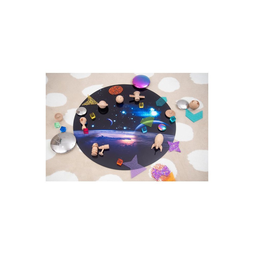 TICKIT Sensoriska lekmatta till ljusbord rymden