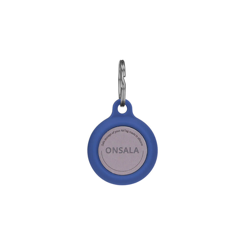 ONSALA Airtag Holder Silicone Blue with Keyring