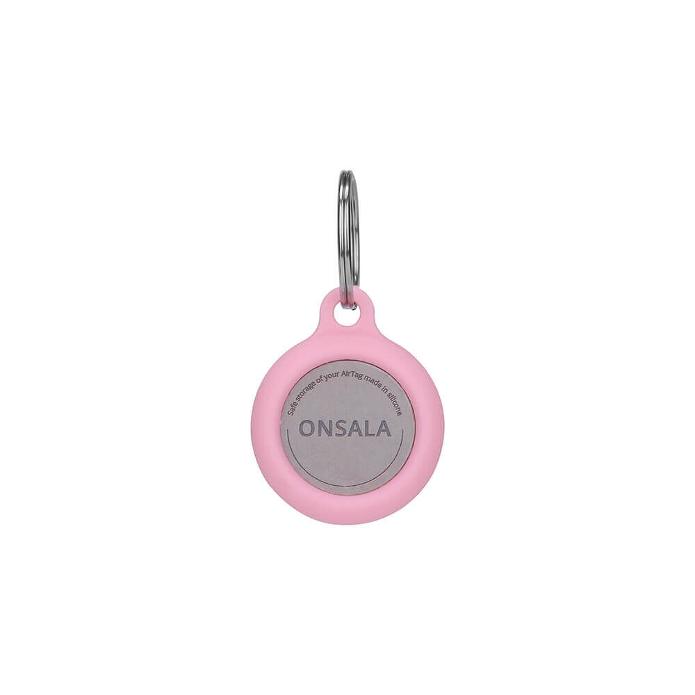 ONSALA Airtag Holder Silicone Pink with Keyring