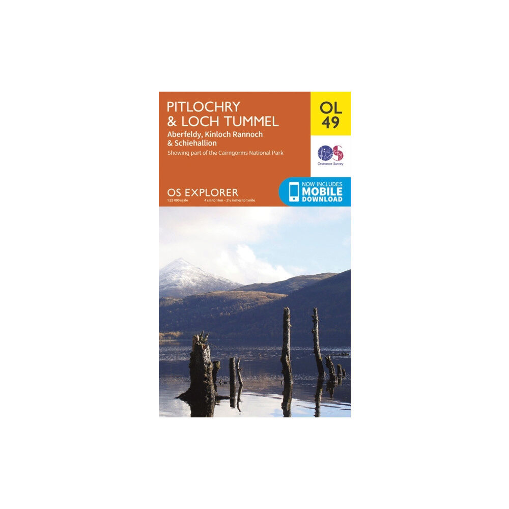 Ordnance Survey Pitlochry & Loch Tummel, Aberfeldy, Kinloch Rannoch & Schiehallion