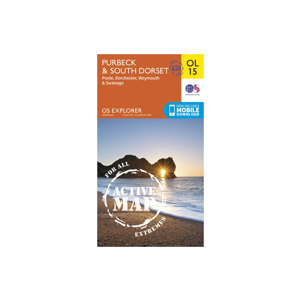 Ordnance Survey Purbeck & South Dorset, Poole, Dorchester, Weymouth & Swanage