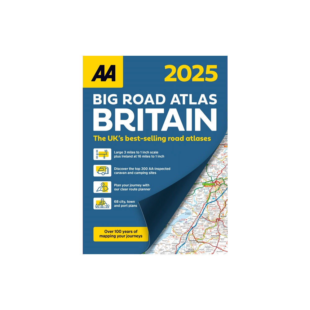 AA Publishing AA Big Road Atlas Britain 2025 (bok, spiral, eng)