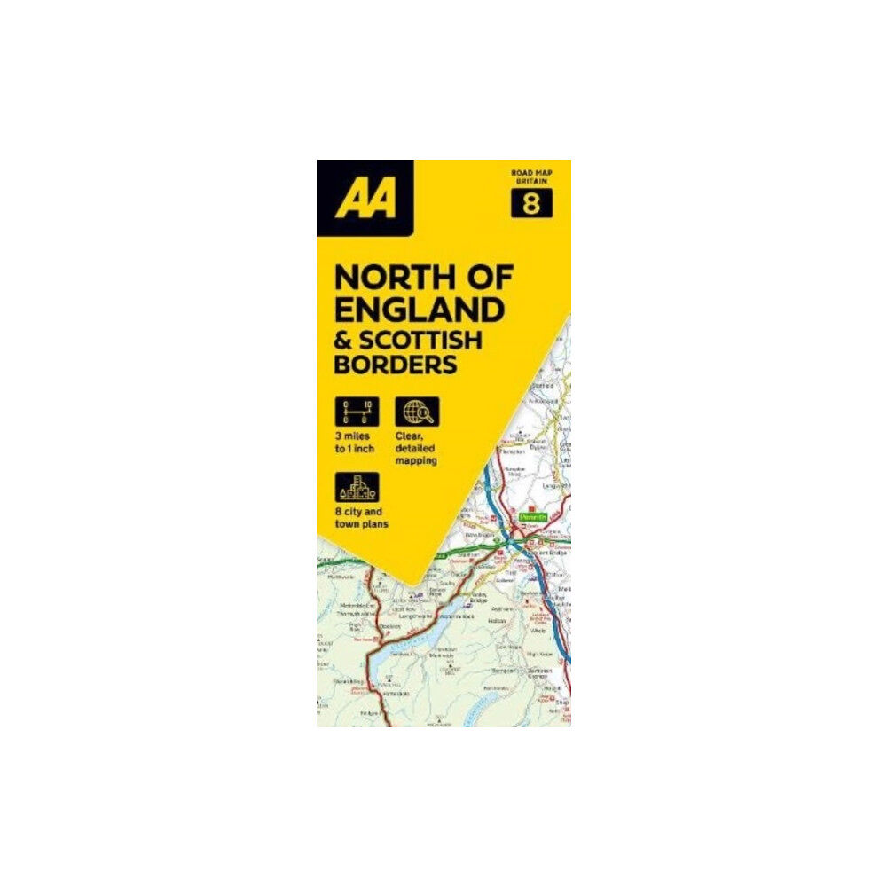 AA Publishing AA Road Map North of England & Scottish Borders