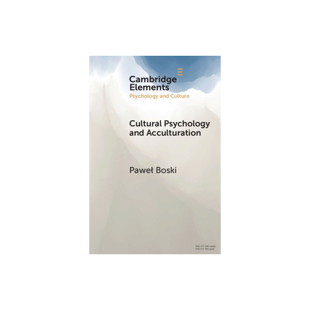 Cambridge University Press Cultural Psychology and Acculturation (häftad, eng)