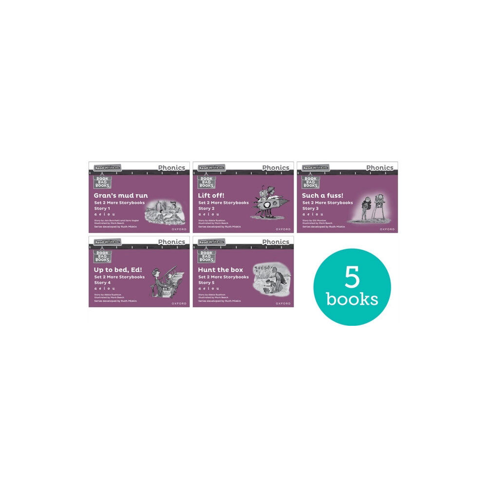 Oxford University Press Read Write Inc. Phonics: Purple Set 2 More Black & White Storybooks (Pack of 5) (häftad, eng)