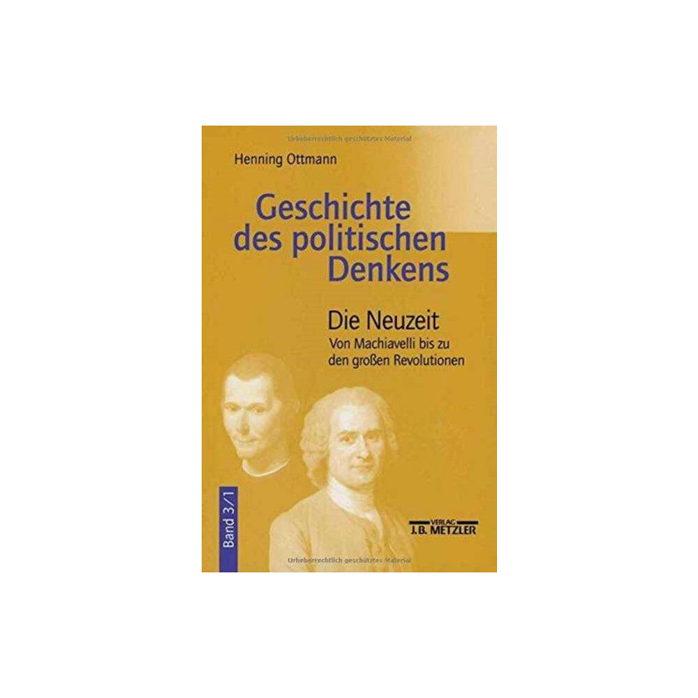 Springer-Verlag Berlin and Heidelberg GmbH & Co. K Geschichte des politischen Denkens (häftad, ger)